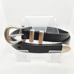 ☆数量限定☆ウエスタンベルト ナロー アメカジ アンティーク ブラック×シルバー