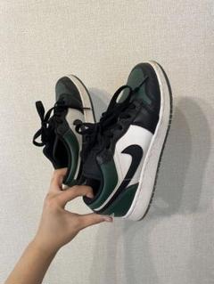 【美品】Nike スニーカー Air Jordan 1 Low グリーントゥ Nike GS Air Jordan 1 Low 