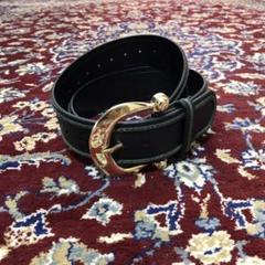 VINTAGE over-buckle wide belt