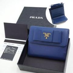 ✨新品未使用・箱保証書付き✨　PRADA ミニ財布　リボン　サフィアーノレザー