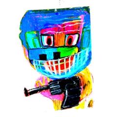 小さな画用紙に描く‼️　キューティーデンジャラス