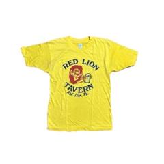 〜80s USA製 Tシャツ 黄色 L Red Lion Tavern ビール