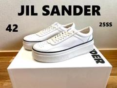 25SS【新品】JIL SANDER ローカット レザー スニーカー42