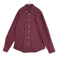 ギャップ　ボタンダウン コットンチェックシャツ　【美品】　M