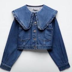 ピーターパンカラー デニムジャケット - ミディアムブルー | ZARA Japan / 日本
