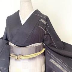 訪問着 付下げ 袷 正絹 ゴールド ベージュ トールサイズ ロング
