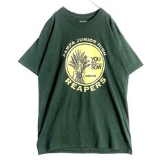 3021　PAMPA REAPERS　企業T　ビッグプリント　半袖　Tシャツ　緑