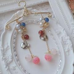 ハンドメイド 白雪姫 おとぎの国 プリンセス ピアス イヤリング