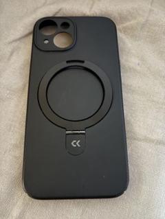ブラック iPhone用ケース マグネット式スタンド付き