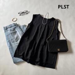 a979 新品 PLST プラステ サテン ノースリーブ プルオーバー