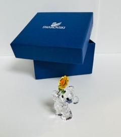スワロフスキー（SWAROVSKI）クマとひまわりの置物　くま