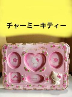❴激レア❵新品/美品　チャーミーキティ（ハート）　　　　薔薇ファー付ストラップ チャーミーキティ ストラップ（平成うまれキャラクター ふわふわ