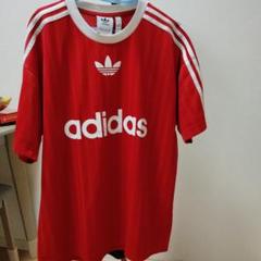 adidasＴシャツ　激レア　赤/白　Ｌ ほぼ新品