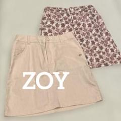 ZOY ゾーイ　レデースゴルフスカート　ピンク系　2枚セット　36 綿　麻