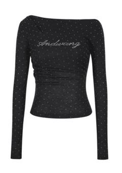 トップス andwang AND bijou tee andwang off shoulder bijou topsトップス Tシャツ - メルカリ