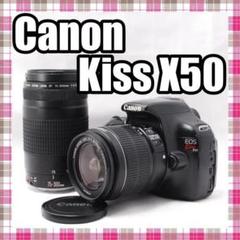 ❣️スマホ転送セット❣️すぐ使える❣️ Canon EOS X50 ✨初心者オススメ✨スマホ転送可✨Canon Kiss X50 ダブルレンズ