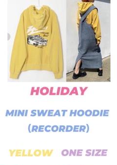 HOLIDAYホリデイ／MINI SWEAT HOODIE (RECORDER)