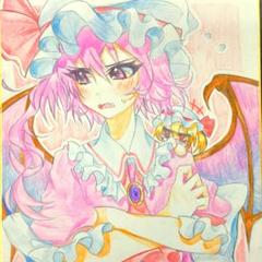 レミリア・スカーレット 手描きイラスト - メルカリ