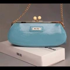 miumiu ノベルティ　がま口　ポーチ 海外限定】 ミュウミュウ MIUMIU ノベルティ ポーチ がま口