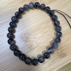天然石 ブラックルチルブレスレット