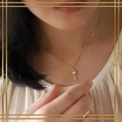 511Ay【ゴールド】ネックレス　鍵　キー　淡水真珠　SV925　K10コート 511B ネックレス 鍵 淡水真珠 S925 K10コート