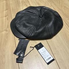 未使用 Mr.FATMAN ミスターファットマン レザー キャスケット Mr.FATMAN ミスターファットマン【LEATHER VIKKY CASQUETTE