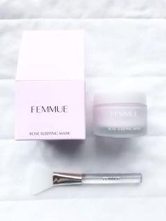 最新シリコンブラシ付/新品FEMMUE ローズウォータースリーピングマスク50g