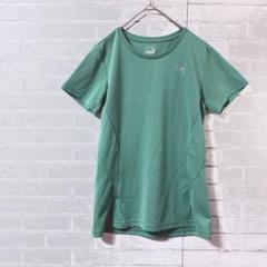 【PUMA/プーマ】 スポーツウェア Tシャツ 半袖 グリーン系 ロゴ入り