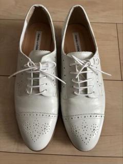 極美品　ODETTE E ODILE Tストラップシューズ　ローファー　白　24 極美品 ODETTE E ODILE Tストラップシューズ ローファー 白 24
