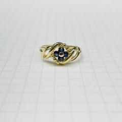 18金 サファイア デザインリング