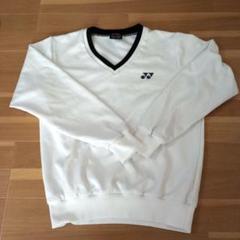 YONEX ホワイト Vネック ウォームアップウェア JP S