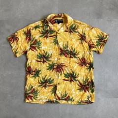 古着 90s ハワイアン 半袖 シャツ アロハ 総柄 vintage