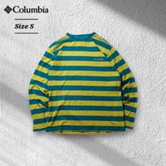 ColumbiaコロンビアボーダーロングTシャツロンT刺繍ロゴユニセックス長袖S