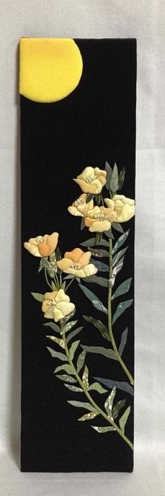 手作り押絵の壁飾り『月見草』
