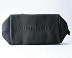 美品✨BURBERRY バーバリー レザーショルダーバッグ ロゴ型押し 黒 現行品‼️ Burberry ショルダーバッグ レザー ロゴ型押し ブラック