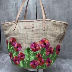 入手困難・希少 ケイトスペード 刺繍カゴバッグ 自立 A4収納可能 肩掛け 入手困難・希少 ケイトスペード 刺繍カゴバッグ 自立 A4収納可能