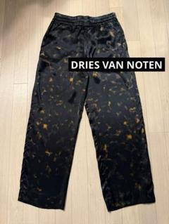 DRIES VAN NOTEN ブラック ワイドスラックス DRIES VAN NOTEN ブラック ワイドスラックス