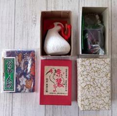日本工芸品　3点　織物 名刺入れ　朱鷺 土鈴 佐渡　漆器 爪楊枝入れ 山中漆器