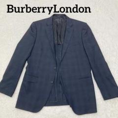 BURBERRY メガチェック柄 2Bジャケット 大きいサイズ 刺繍あり