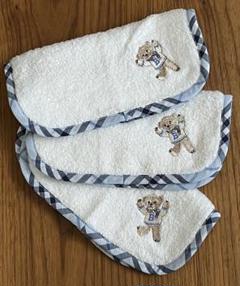 【新品未使用】BURBERRY テディベア刺繍 ミニタオル × 3枚
