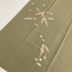 刺繍 松 花柄 裄66 紋無し 色味な良い 上品 付下げ 正絹 T-5923 刺繍 松 花柄 裄66 紋無し 色味な良い 上品 付下げ 正絹 T-5923