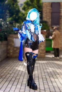 三分妄想 エウルア　Mサイズ　靴　ウィッグ付き 三分妄想1/3Delusion】原神 Genshin エウルア-Eula コスプレ衣装