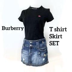 Burberry✨ カットソー（M）　デニムミニスカート（36）　セット　y2k Burberry✨ カットソー（M） デニムミニスカート（36） セット y2k
