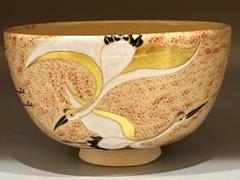 久世久宝 雲錦茶碗 共箱 抹茶碗 茶道具【k3031】