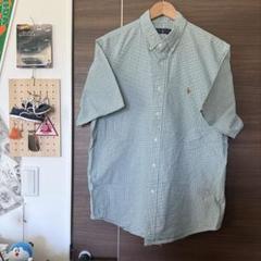 Ralph Lauren 半袖シャツ ギンガムチェック柄 緑