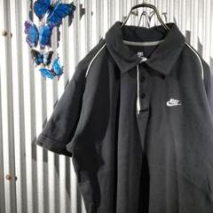 夏物 ポロシャツ NIKE アメリカ古着 刺繍ロゴ スウォッシュ 袖ライン