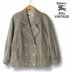 状態良好 80sビンテージ BURBERRYS 千鳥チェック ダブルジャケット 状態良好 80sビンテージ BURBERRYS 千鳥チェック ダブル