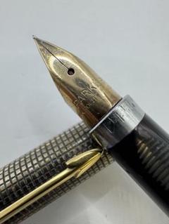 パーカー 14k 万年筆 PARKER STERLING CAP&BARREL USA ペン先に