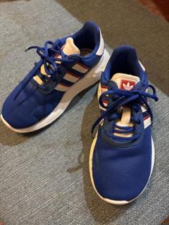 adidas 青 スポーツシューズ 18cm 美品