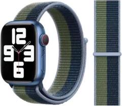 コンパチブル アップルウォッチ バンド アビスブルー・モスグリーン